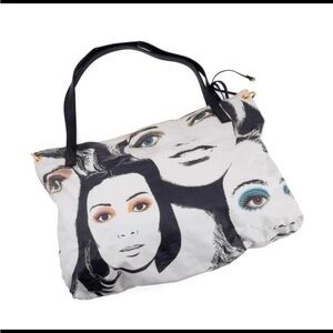 JIMMY CHOO CANVAS
FACES LARGE TOTE BAG